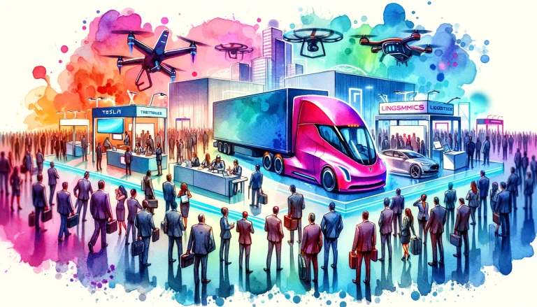 logstieke beursvloer met innovatieve technologische ontwikkelingen