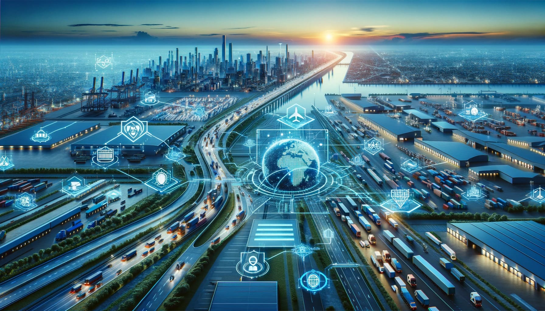 Een beeldende weergave van hoe AI logistieke processen versnelt